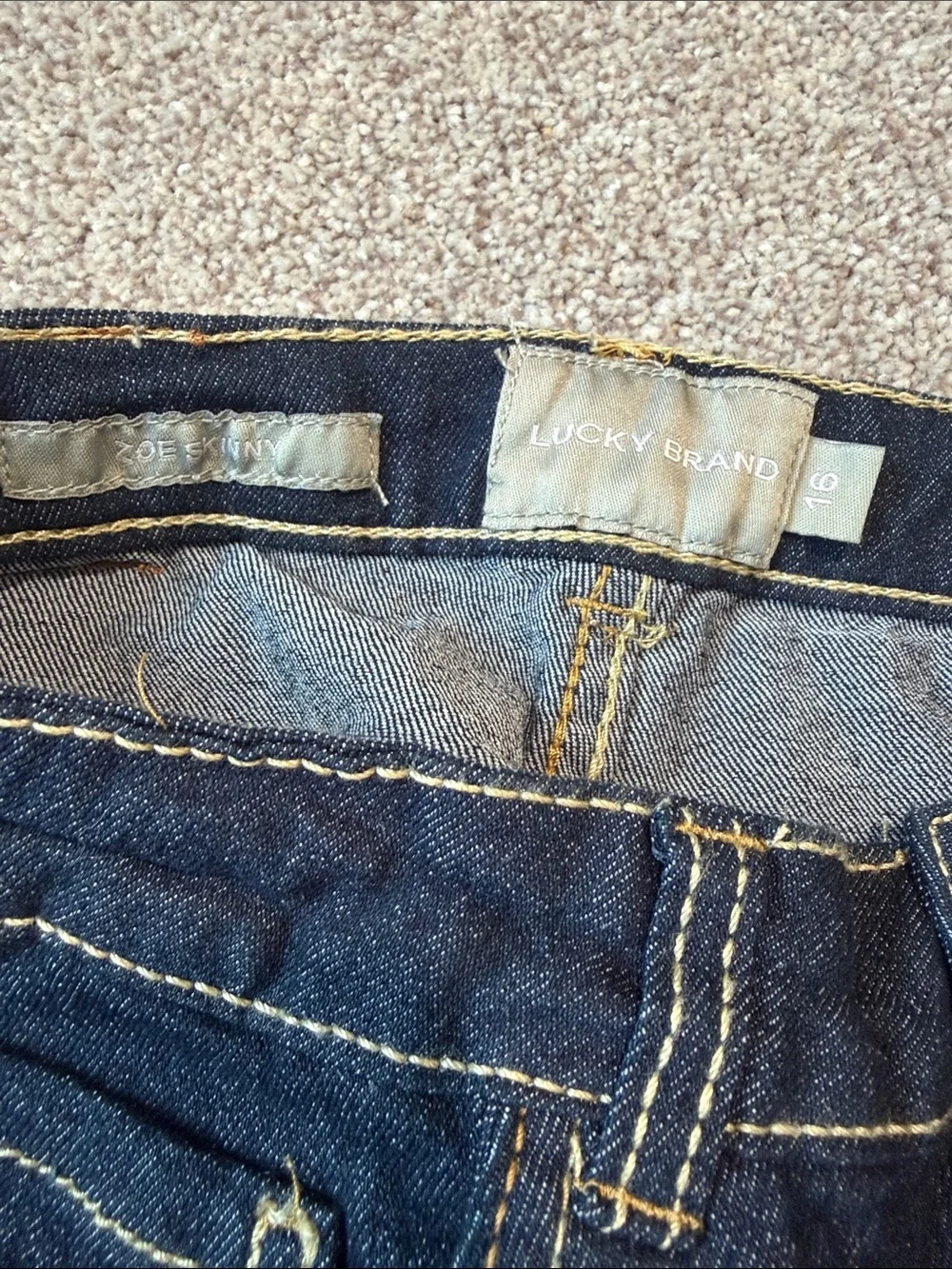 Lucky Brand Dark Indigo Girls Zoe Skinny Jeans